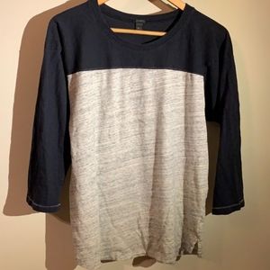 J. Crew 3/4 sleeve raglan tee